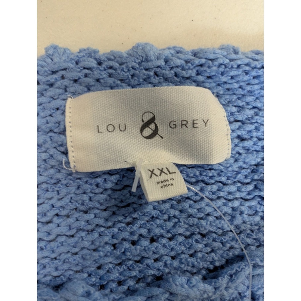 NWT Lou & Grey Nordstrom Shaye Balloon Sleeve Sweater XXL Clarion Blue Knit NEW - Picture 5 of 15